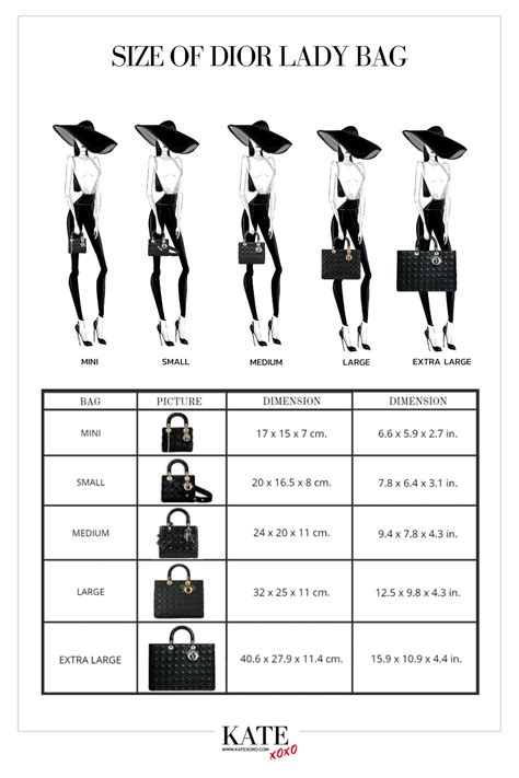 lady dior vault size chart.